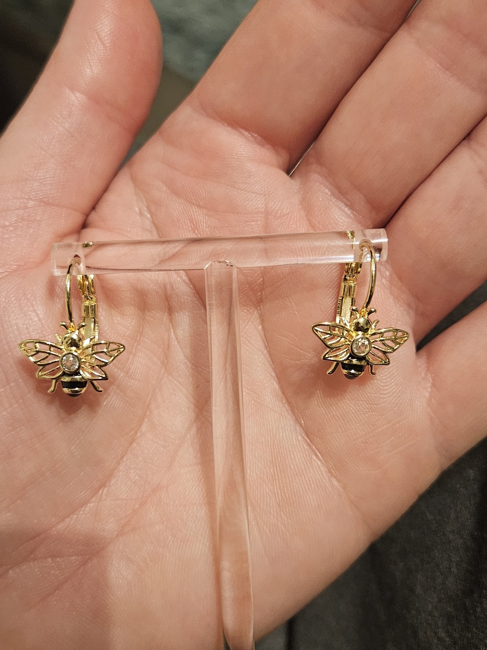 Gold Bee Drop Earrings - Charming Women’s Jewelry